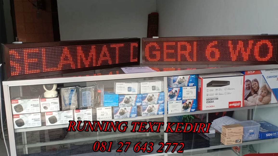 <p>Melayani segala jenis dan macam keperluan running text, cctv, website, dan keperluan kasir. Dengan kualitas yang terbaik dan memberikan kemudahan bagi anda untuk memperoleh banyak keuntungan diantaranya adalah dapat memperoleh pelanggan baru, memberikan informasi yang lebih akurat, memberikan harga yang secara langsung di terima oleh semua orang.</p>